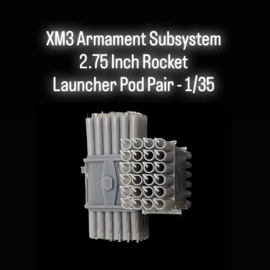 Black Ops 5032 1/35 XM3 Armament Subsystem 2.75 Inch Rocket Launcher Pod Pair (2pcs) - Model Planes