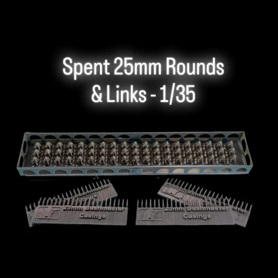 Black Ops 5033 1/35 Spent 25mm Rounds and Links (88pcs) - Military Vehicles & Tanks