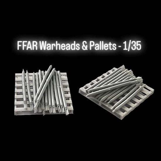 Black Ops 5035 1/35 FFAR Warheads (20 rockets) and Pallets (2pcs) - Model Planes