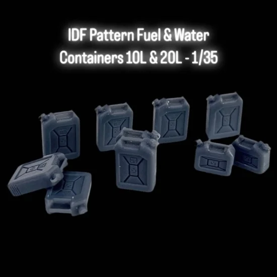 Black Ops 5040 1/35 IDF Pattern Fuel and Water Containers 10L (2pcs) and 20L (8pcs) - Scenics & Diorama