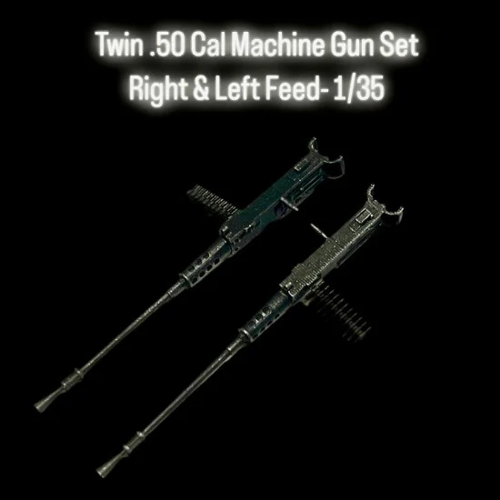 Black Ops 5051 1/35 Twin .50 Cal Machine Gun Set Right and Left Feed - Model Planes