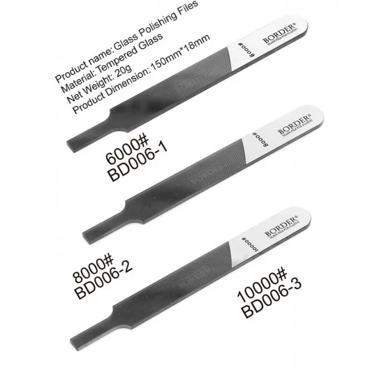 Border Model 0006-2 Glass Polishing Files for Model 8000#