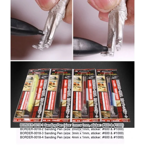 Border Model 0018-2 Sanding Pen (size: 2mm x 1mm, sticker: #600 & #1000)