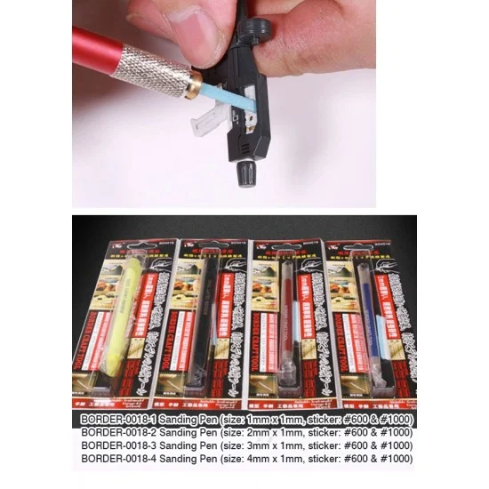 Border Model 0018-3 Sanding Pen (size: 3mm x 1mm, sticker: #600 & #1000)