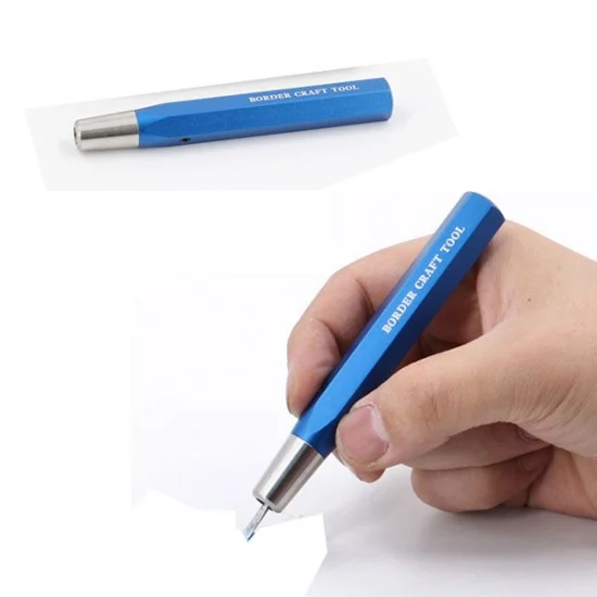 Border Model 0033-B Metal Tool Handle (blue) for Cemented Carbide Engraver #BORDER-0007