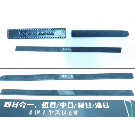 Border Model 0039 "Black Sand" Model Sanding/Polishing Files (4 in 1) - Hobby Tools & Supplies