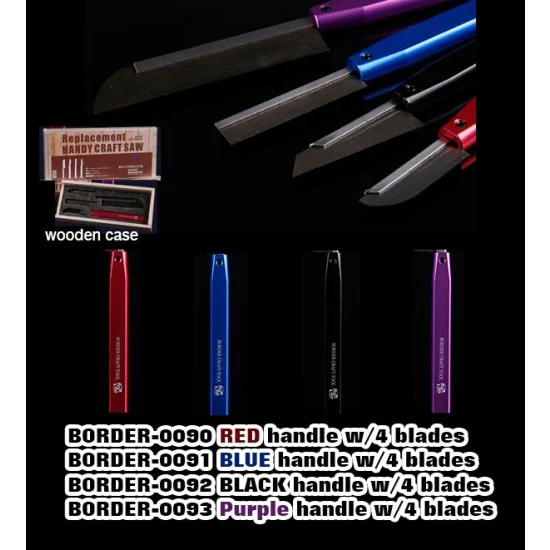 Border Model 0093 Handy Craft Saw (#Purple handle w/4 types of blades) - Hobby Tools & Supplies