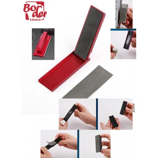 Border Model 0095 Sandpaper & File 2in1 Tool Red Rough - Hobby Tools & Supplies