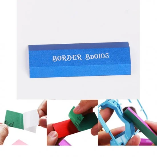 Border Model 0105-B Metal Sanding Board #Blue (26x74mm, without sand paper)