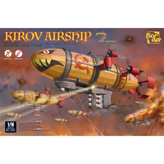 Border Model BC-004 Red Alert Kirov Airship (length: 400mm+, paints and cement free)