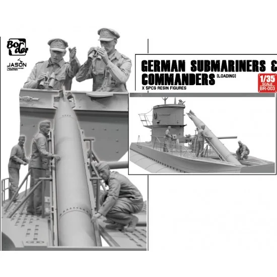 Border Model BR-003 1/35 German Submariners Commanders "Loading" (5 resin figures) for #BS-001 U-Boat Bridge