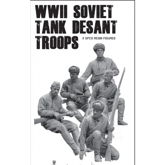 Border Model BR-004 1/35 WWII Soviet Tank Desant Troops (5 resin figures)