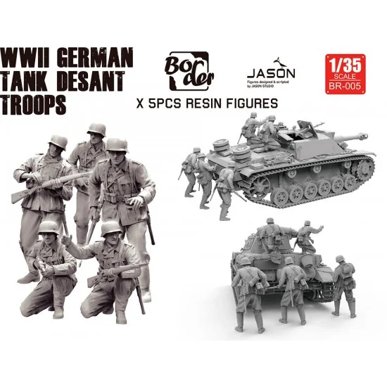Border Model BR-005 1/35 WWII German Tank Desant Troops (5 figures)