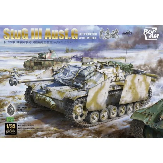 Border Model BT-020 1/35 Sturmgeschutz StuG III G Late w/Full Interior, Crews & Accessories
