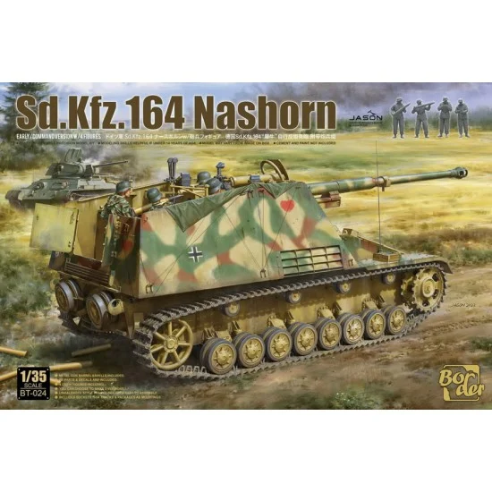 Border Model BT-024 1/35 Sd.Kfz.164 Nashorn Early Command Version w/4 Figures