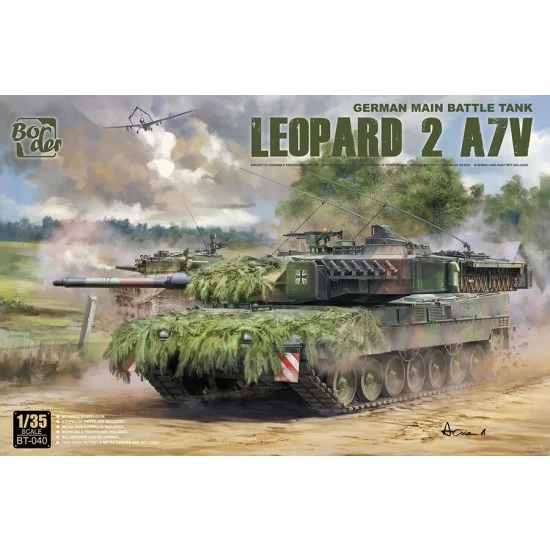 Border Model BT-040 1/35 Leopard 2 A7V with Workable Track & Metal Gun