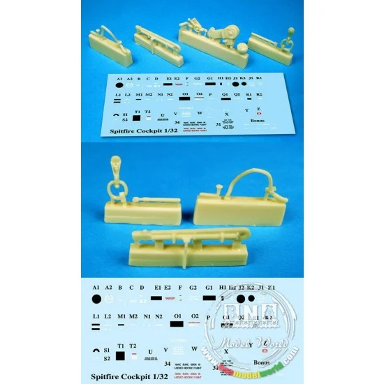 Barracuda BR-32003 1/32 Spitfire Cockpit Upgrade Set for Tamiya/Hasegawa kits
