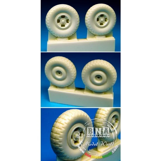 Barracuda BR-32010 1/32 Spitfire Z-Block 4-Slot Main Wheels for Tamiya/Pacific Coast Model kits