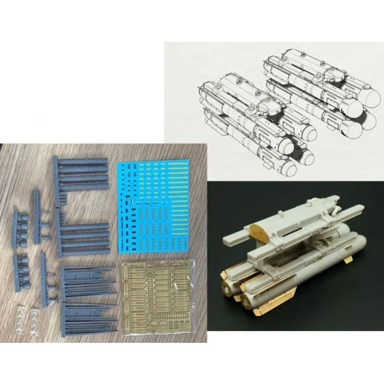Brengun BRL32037 1/32 US AGM-114 Hellfire Air-to-ground Rockets (8pcs)