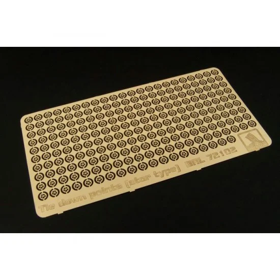 Brengun BRL72102 1/72 Tie Down Points (star type) for US Aircraft Carrier PE set - Scenics & Diorama