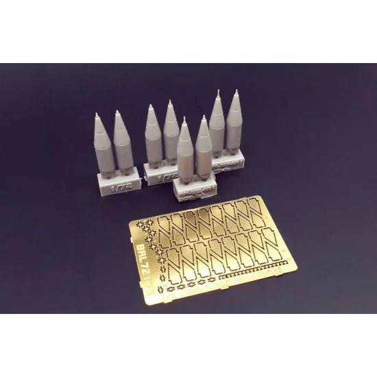 Brengun BRL72175 1/72 US Bomb 500-lb AN-M64A1 (8pcs)