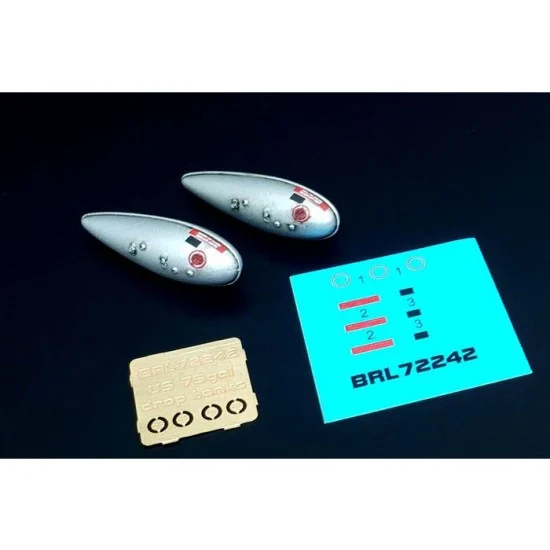 Brengun BRL72242 1/72 WWII US 75 gal Fuel Tank (2pcs) - Model Planes