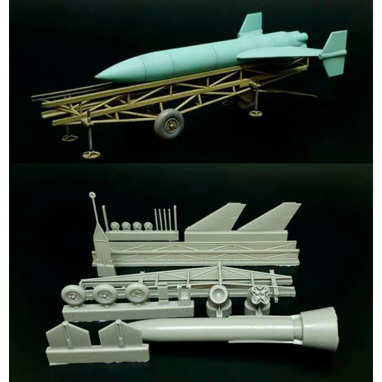 Brengun BRS48017 1/48 German AA Missile Feuerlilie F-55 Flakrakete with Dolly