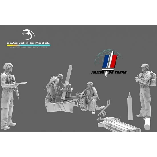 BlackSnake FR-PACK-01 1/35 French Army Mortar and Artillery Group Pack (1 kit, 4 figures)