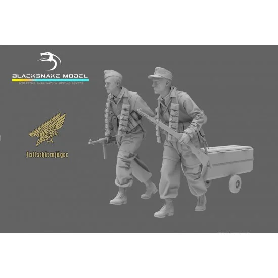 BlackSnake FSJ-03 1/35 WWII German Paratrooper and Drop Canister (2 figures)
