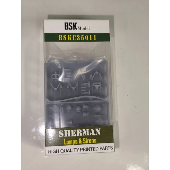BSK Model BSKC35011 1/35 Sherman Lamps and Siren Set for 2 Tanks - Military Vehicles & Tanks