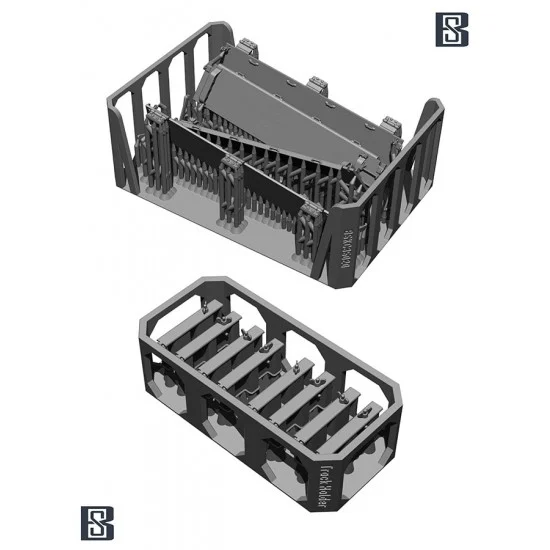 BSK Model BSKC35020 1/35 M4A3 Sherman Stowage Rack and Spare Track Holders for 2 Tanks - Military Vehicles & Tanks