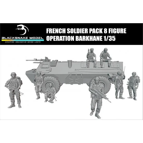 BlackSnake Pack-01 1/35 French Soldiers Pack, Operation Barkhane (8 figures)
