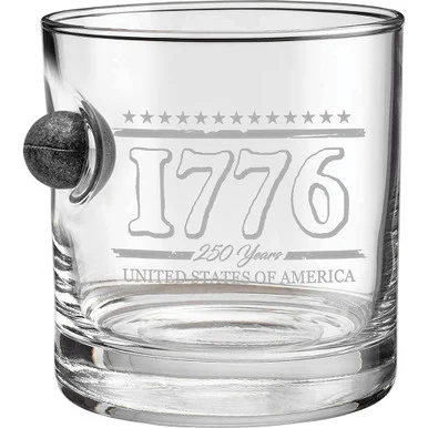 1776 11oz Rock Glass with Musket Ball - BenShot