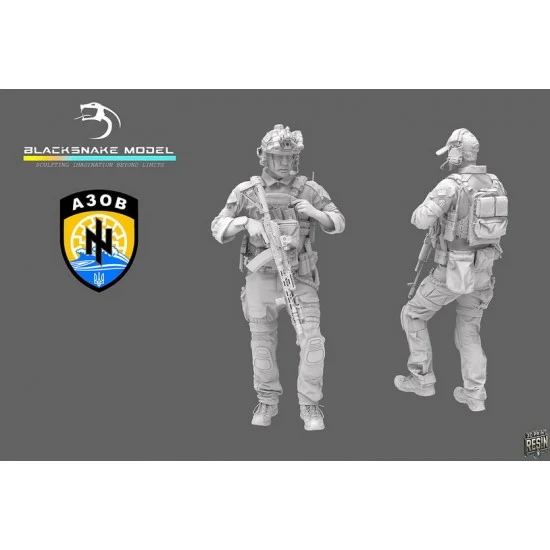BlackSnake UKS-03 1/35 Ukrainian Azov Soldier #3 (1 figure)