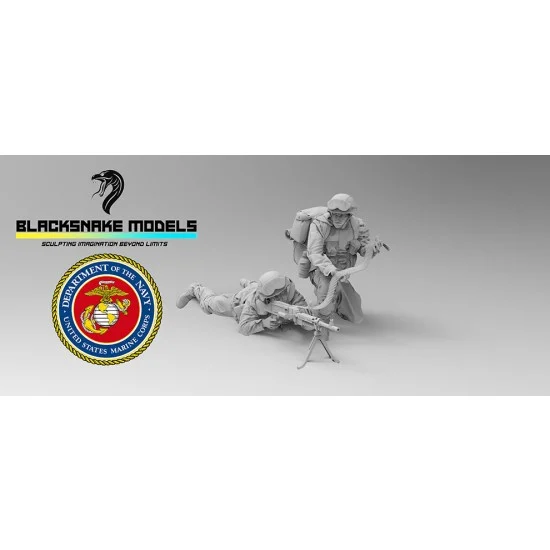 BlackSnake USMC-05-06 1/35 US Marines 05 06 Gunner Operation In Iraqi (2 figures)