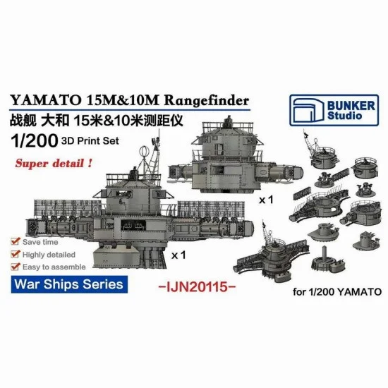 BUNKER Studio IJN20115 1/200 YAMATO 15Mand10M Rangefinder Set - Model Ships & Boats