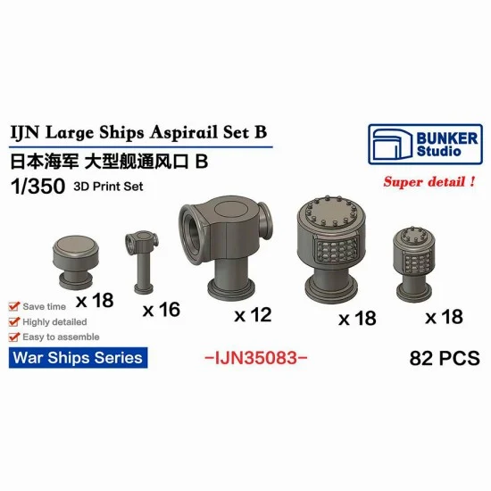 BUNKER Studio IJN35083 1/350 IJN Large Ships Aspirail B - Model Ships & Boats