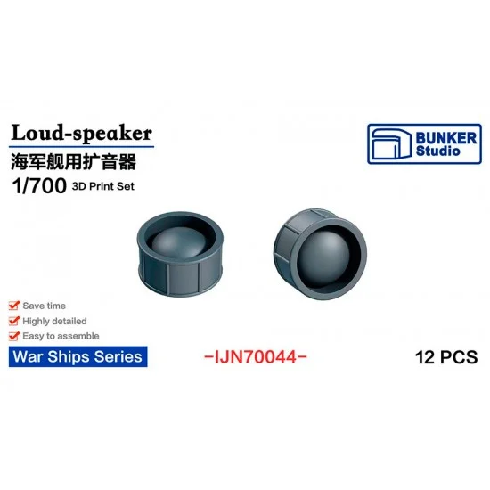 BUNKER Studio IJN70044 1/700 Loud Speaker (12pcs) - Model Ships & Boats