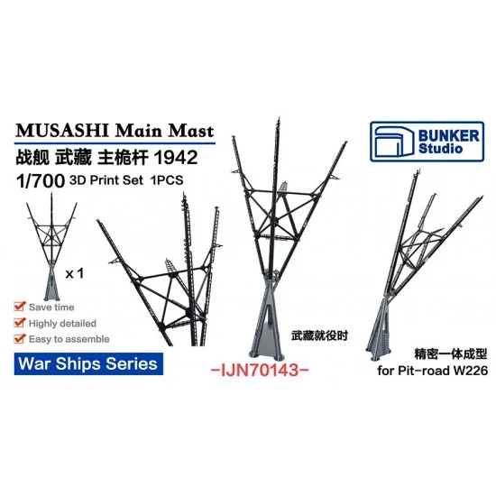 BUNKER Studio IJN70143 1/700 MUSASHI Main Mast 1942 - Model Ships & Boats