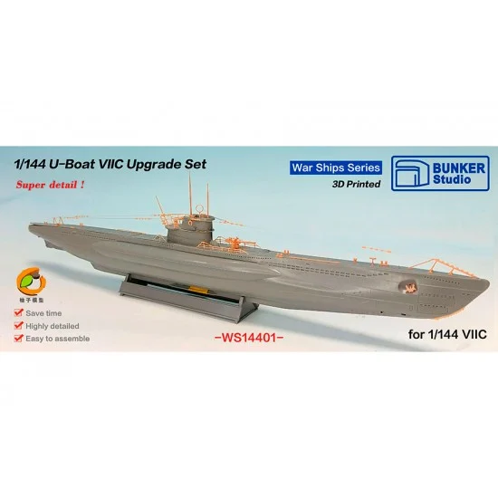 BUNKER Studio WS14401 1/144 U-Boat VIIC Upgrade Set for Trumpeter 05912