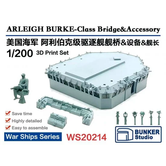 BUNKER Studio WS20214 1/200 ARLEIGH BURKE-Class Bridge and Accessory