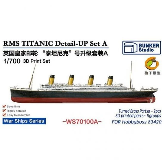 BUNKER Studio WS70100A 1/700 RMS TITANIC Detail-UP Set A for Hobby Boss #83420