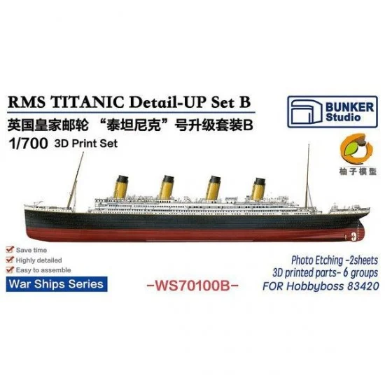 BUNKER Studio WS70100B 1/700 RMS TITANIC Detail-UP Set B for Hobby Boss #83420