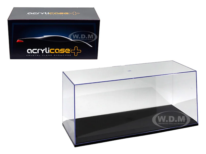 Collectible Display Show Case with Black Base for 1/24 1/18 Scale Models by Illumibox - Accessories