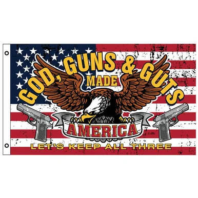 God, Guns, & Guts Flag SGGGFL - Capsmith Inc