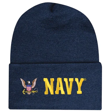 Navy Blue Cuffed Beanie SEMBCNV-US
