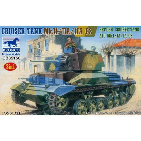Bronco CB35150 1/35 British Cruiser Tank Mk.II/IIA/IIA CS (3 in 1) - Military Vehicles & Tanks