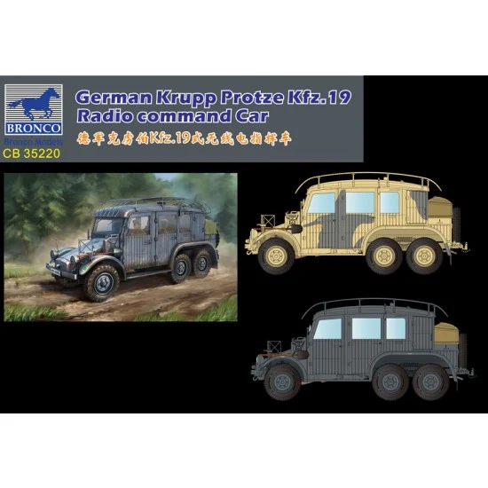 Bronco CB35220 1/35 German Krupp Protze Kfz.19 Radio Command Car - Military Vehicles & Tanks