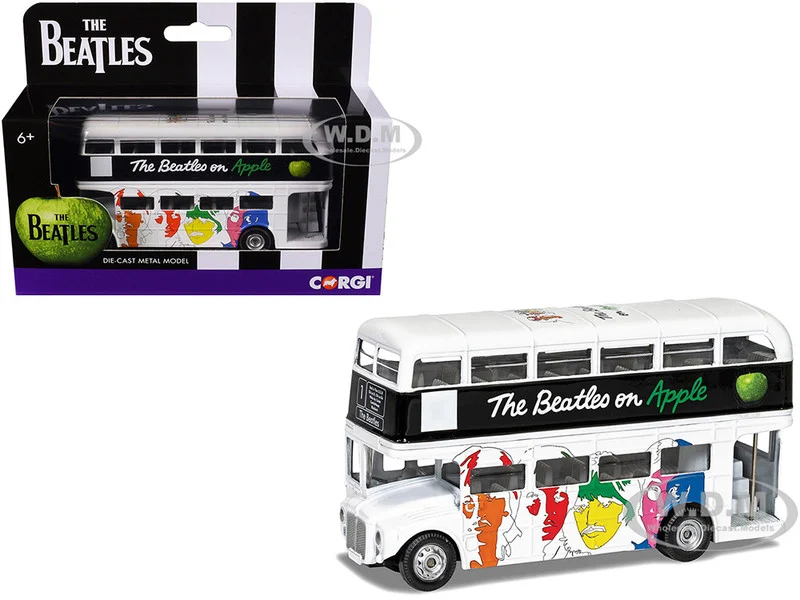The Beatles London Double Decker Bus "The White Album" White Diecast Model Car by Corgi - Movie/TV Series Models