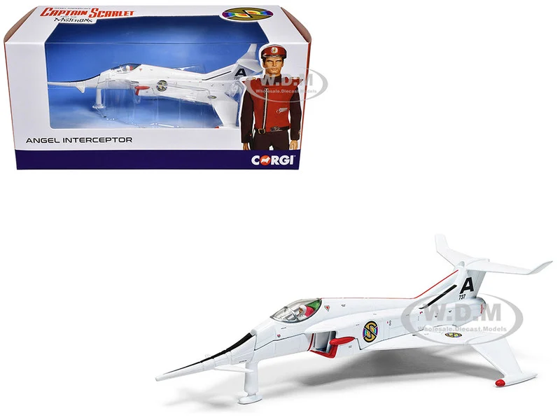 Angel Interceptor Aircraft "World Army Air Force" White "Captain Scarlet and the Mysterons" (1967-1968) TV Series Diecast Model by Corgi